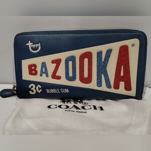 Coach BAZOOKA Bubble Gum Zip Around Wallet